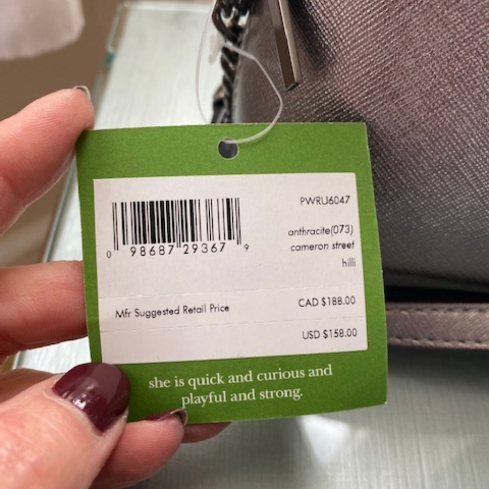 NWT Kate Spade New York Metallic Silver Leather Purse - Picture 3 of 5